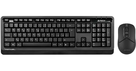 A4tech FG1012S černá / tichý set bezdrátová klávesnice + myši / CZ layout / USB-A nano přijímač 2.4GHz