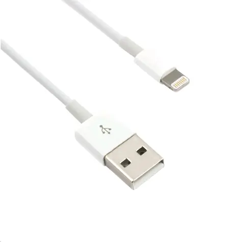 C-TECH USB - Lightning kabel 2m bílá / USB 2.0 A (M) - Lightning (M)