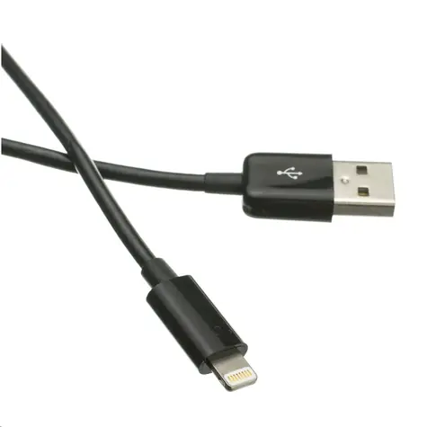 C-TECH USB - Lightning kabel 2m černá / USB 2.0 A (M) - Lightning (M)