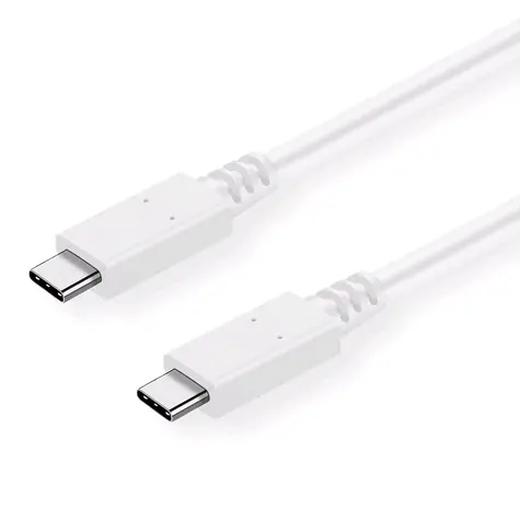 C-TECH USB-C kabel 1 m bílá / USB-C (M) - USB-C (M)