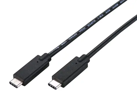 C-TECH USB-C kabel 1 m černá / USB-C (M) - USB-C (M)