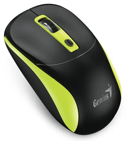 Genius NX-7123 černo-zelená / Optická bezdrátová myš / 1200 dpi / Copilot / 4 tlačítka