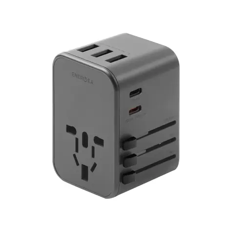 Energea TravelWorld univerzální adaptér šedá / PD35W & PPS35W & QC3.0 / 35.5W