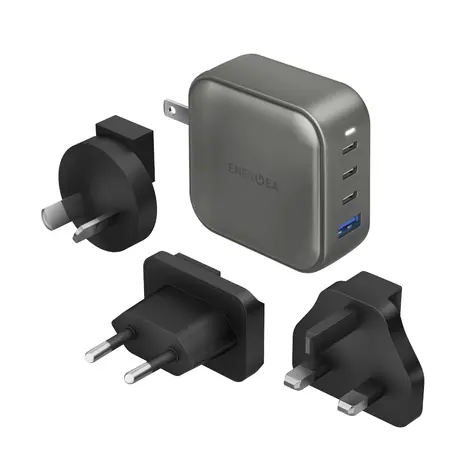 Energea TravelWorld univerzální adaptér GAN100 šedá / PPS44W & QC3.0 / 100W