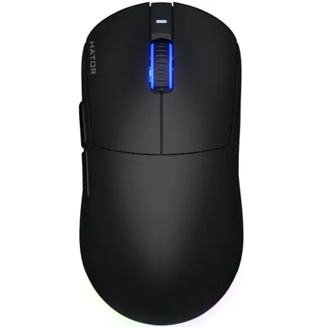Hator HTM-730 Quasar 3 černá / herní bezdrátová myš / optická / 12000 DPI / 6 tlačítek / 2.4GHz / Bluetooth / USB