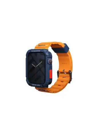 SKINARMA SHOKKU silikonový řemínek pro Apple Watch 45/44/42 mm oranžová