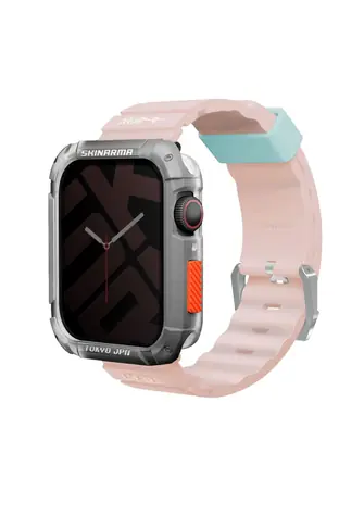 SKINARMA SHOKKU silikonový řemínek pro Apple Watch 45/44/42 mm růžová
