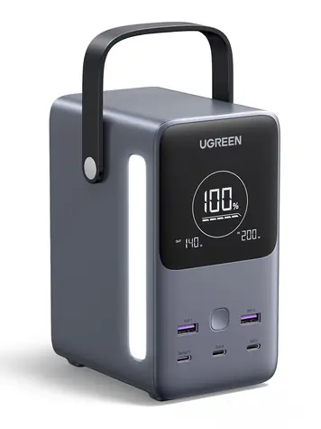 UGREEN 25286 powerbanka šedá / 48000mAh / 300W / 3x USB-C / 2x USB-A
