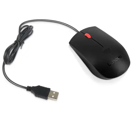 Lenovo Fingerprint Biometric USB Mouse Gen 2 černá / Drátová myš / 1600 DPI / USB-A