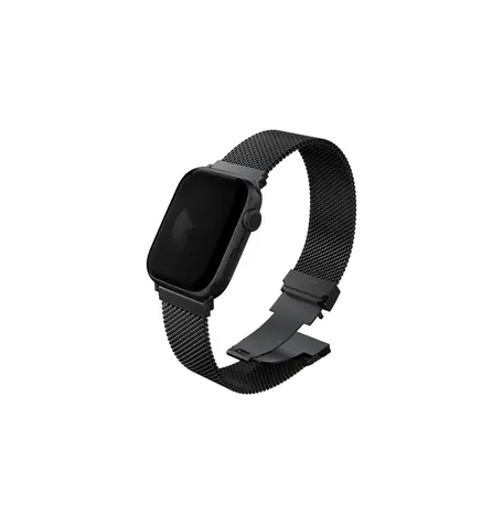 UNIQ DANTE PRO řemínek pro Apple Watch 42 & 41 & 40 mm - GRAPHITE BLACK (černá)