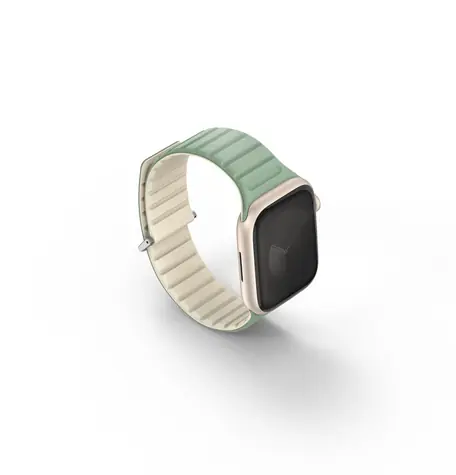 UNIQ Revix Evo Reversible Magnetic řemínek pro Apple Watch 41 & 40 & 38 mm - SOFT MINT (zelená & béžová)