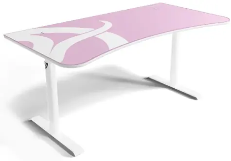AROZZI ARENA Gaming Desk White Pink / Herní stůl / růžovo-bílý / D:160cm / Š:82cm / V:71cm-81cm