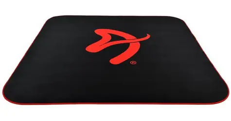 AROZZI Zona Quattro Black Red / ochranná podložka na podlahu / 116 x 116 cm / černá s červeným logem