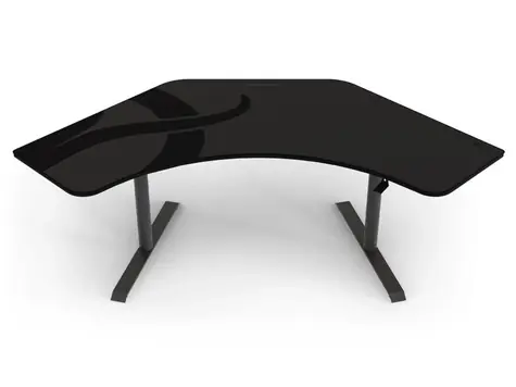 AROZZI  ARENA ANGELO Gun Metal / Herní stůl / rohový/ kovově šedý / D:225cm / Š:102cm / V:71cm-81cm
