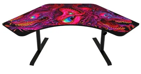 AROZZIl ARENA ANGELO Crawling Chaos / Herní stůl / rohový / dračí design / D:225cm / Š:102cm / V:71cm-81cm