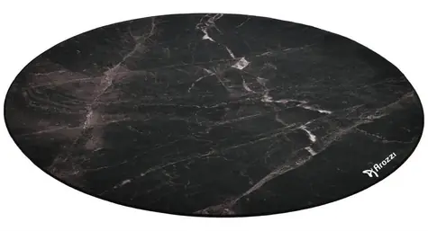AROZZI Zona Floorpad Black Marble / ochranná podložka na podlahu / kulatá 121 cm průměr / design černý mramor
