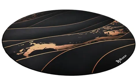 AROZZI Zona Floorpad Black Gold / ochranná podložka na podlahu / kulatá 121 cm průměr / černozlatý design