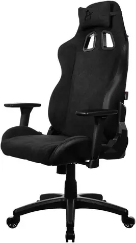 AROZZI AVANTI Soft Fabric Pure Black / Herní židle / látkové čalounění / černá / nosnost 120kg