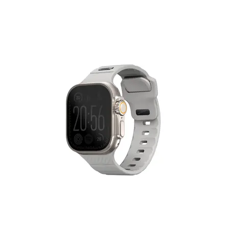 UNIQ Stride FKM řemínek pro Apple Watch 49 & 46 & 45 & 44 mm - CHALK GREY (šedá)