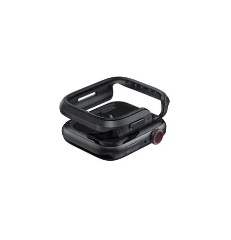 Uniq Valencia pouzdro pro Apple Watch (46mm) - MIDNIGHT BLACK černá