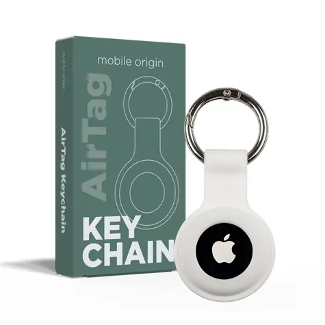 Mobile Origin AirTag KeyChain bílá / Klíčenka