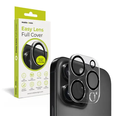 Mobile Origin Easy Lens full cover ochranné sklo na objektiv pro Apple iPhone 14 Pro/14 Pro Max čirá