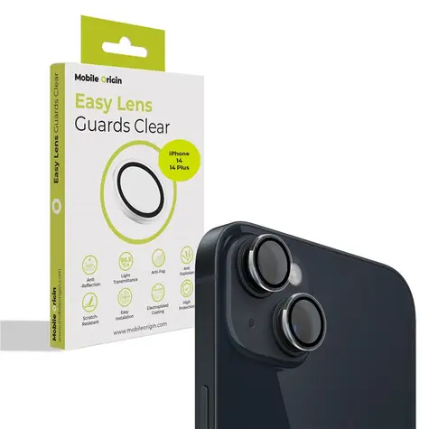 Mobile Origin Easy Lens guards ochranné sklo na objektiv pro Apple iPhone 14/14 Plus čirá