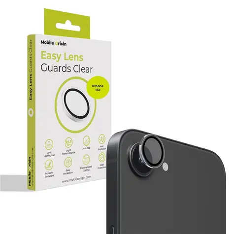 Mobile Origin Easy Lens guards ochranné sklo na objektiv pro Apple iPhone 16e čirá