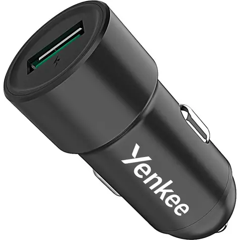 YENKEE YAC 2030 černá / Autonabíječka / USB-A / QC3.0 / 18W
