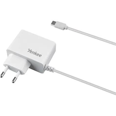 YENKEE YAC 2027WH bílá / Nabíječka / USB-C / 2A / 10W / 1.3m