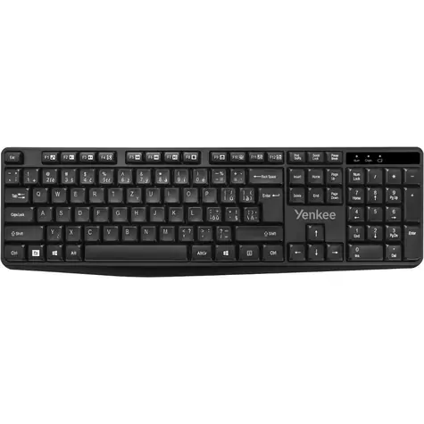 YENKEE YKB 2020CS WL PRIME černá / bezdrátová klávesnice / 2.4 GHz / 1x AAA