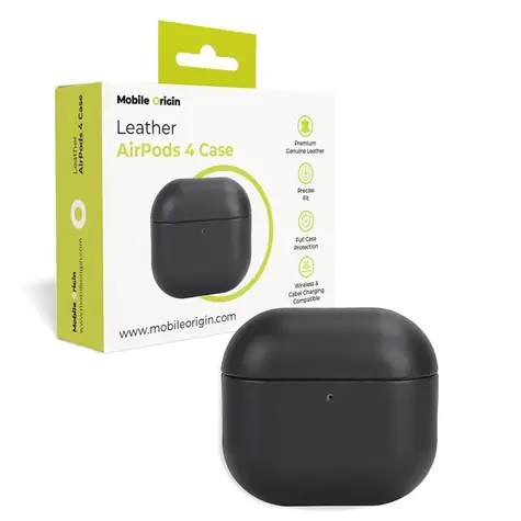 Mobile Origin Leather Case kožené pouzdro pro Apple AirPods 4 černá