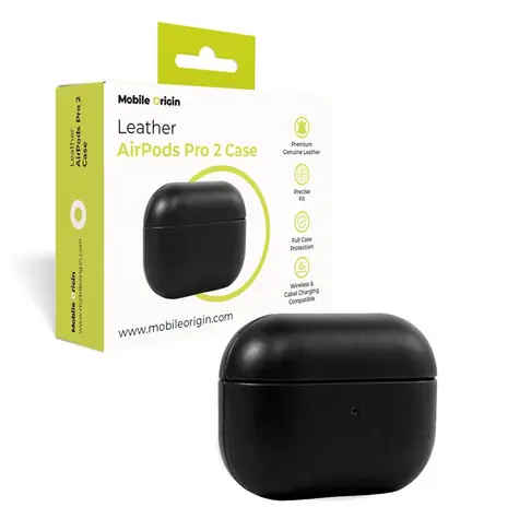 Mobile Origin Leather Case kožené pouzdro pro Apple AirPods Pro 2 černá