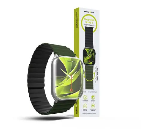 Mobile Origin Magnetic Watch Strap II řemínek pro Apple Watch 49mm/46mm/45mm/44mm zelená/černá