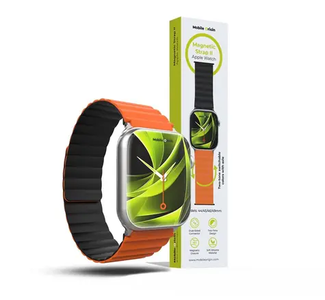 Mobile Origin Magnetic Watch Strap II řemínek pro Apple Watch 49mm/46mm/45mm/44mm oranžová/černá