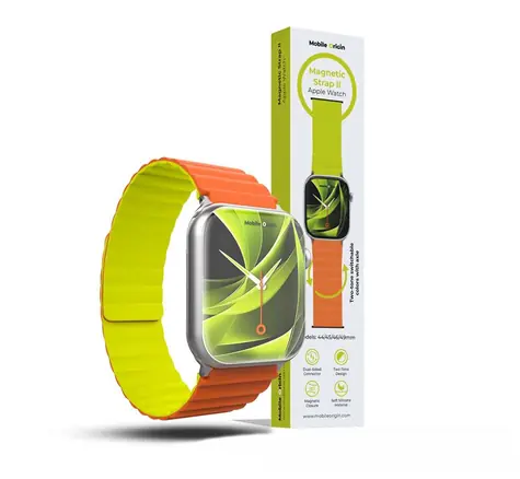 Mobile Origin Magnetic Watch Strap II řemínek pro Apple Watch 49mm/46mm/45mm/44mm oranžová/zelená