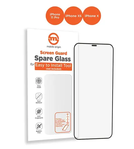 Mobile Origin Orange Screen Guard Spare Glass pro Apple iPhone 11 Pro/XS/X / náhradní sklo pro instalační sadu