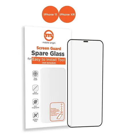 Mobile Origin Orange Screen Guard Spare Glass Apple iPhone 11/XR / náhradní sklo pro instalační sadu