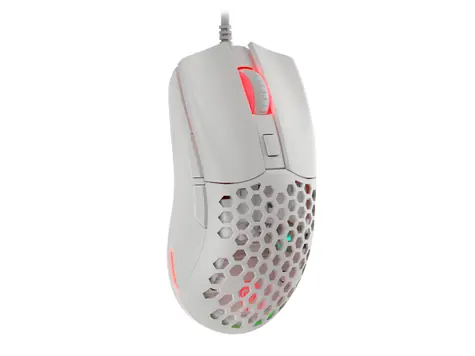 Genesis Krypton 750 bílá / herní optická myš / 8000 DPI / 6 tlačítek / USB / 1.8 m