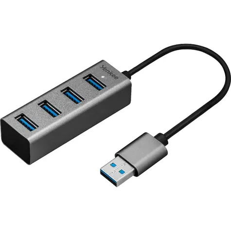 YENKEE YHB 4300 šedá / USB Hub / 4x USB 3.0 