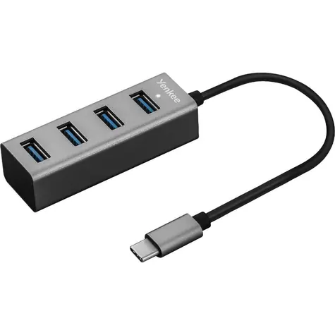 YENKEE YHB C430 šedá / USB Hub / 4x USB-A 3.0 