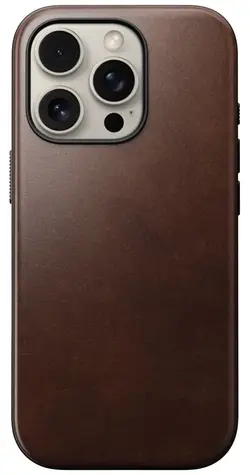 Nomad Modern Leather Case kožený kryt pro Apple iPhone 16 Pro hnědá