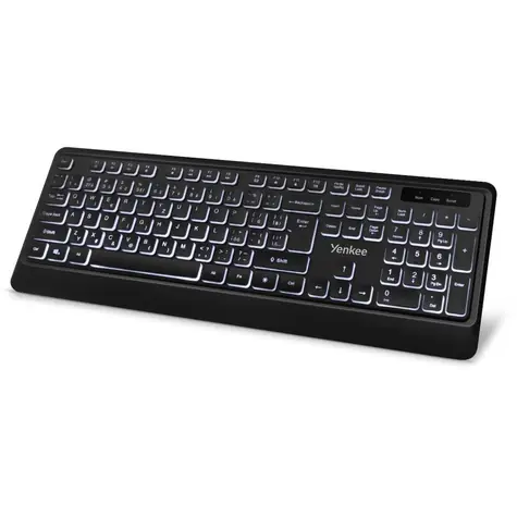 YENKEE YKB 1025CS USB VISION černá / kancelářská klávesnice / podsvícená / USB / 1.5 m