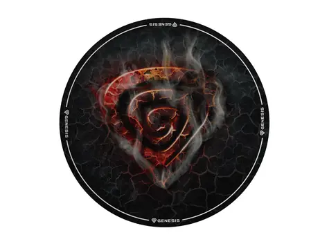 Genesis Tellur 400 Round Lava černá / podložka pod židli / 100 x 100cm