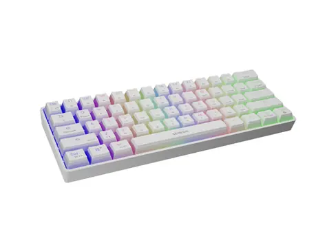 Genesis Thor 660 RGB Gateron Red US bílá / bezdrátová klávesnice / USB-C / Bluetooth
