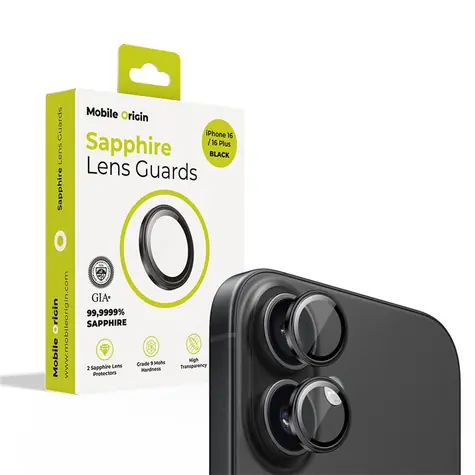 Mobile Origin Sapphire Lens guards ochranné sklo pro Apple iPhone 16/16 Plus černá