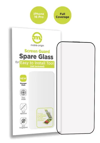 Mobile Origin Screen Guard Spare Glass Full Coverage pro Apple iPhone 16 Pro / náhradní sklo pro instalační sadu