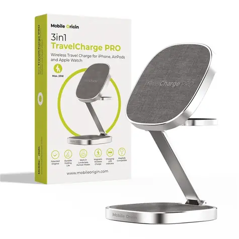 Mobile Origin TravelCharge PRO stříbrná / nabíjecí stanice