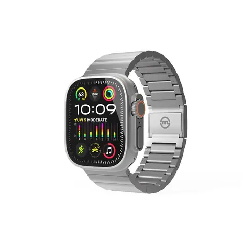 Mobile Origin Watch Titanium Band řemínek pro Apple Watch 49mm/46mm/45mm/44mm stříbrná