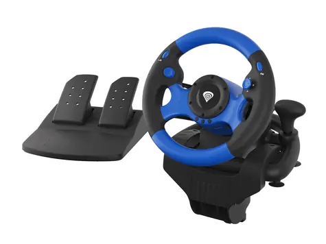 Genesis Seaborg 350 / Herní volant a pedály / natočení o 180° / Vibrace / USB / Pro PC,PS4,PS3,XBOX ONE,SWITCH